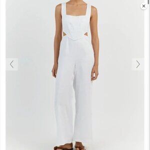 DISSH Joey white linen corset jumpsuit – NWT